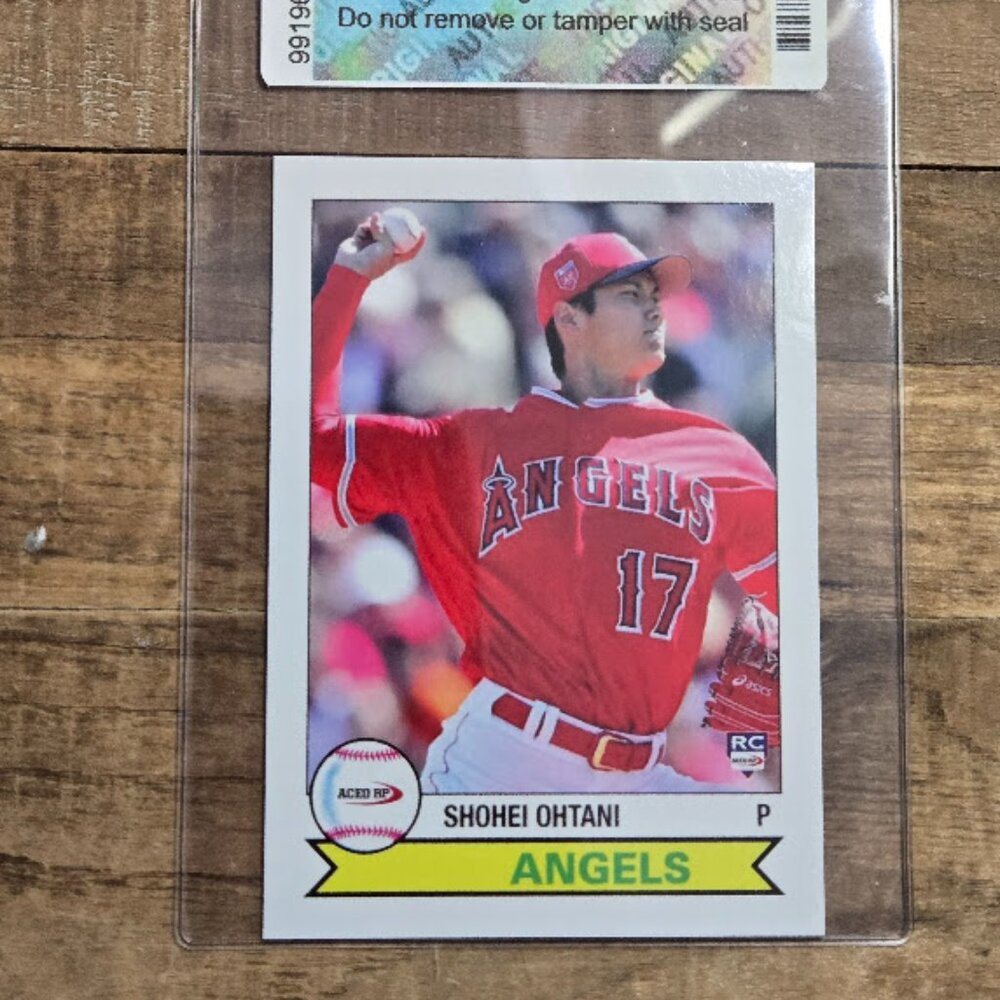 Shohei Ohtani custom rookie baseball card